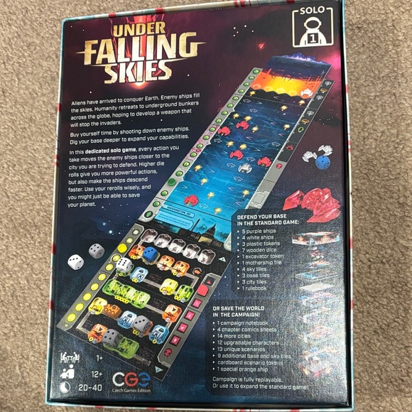 Under Falling Skies Board Game - Picture 2 of 2